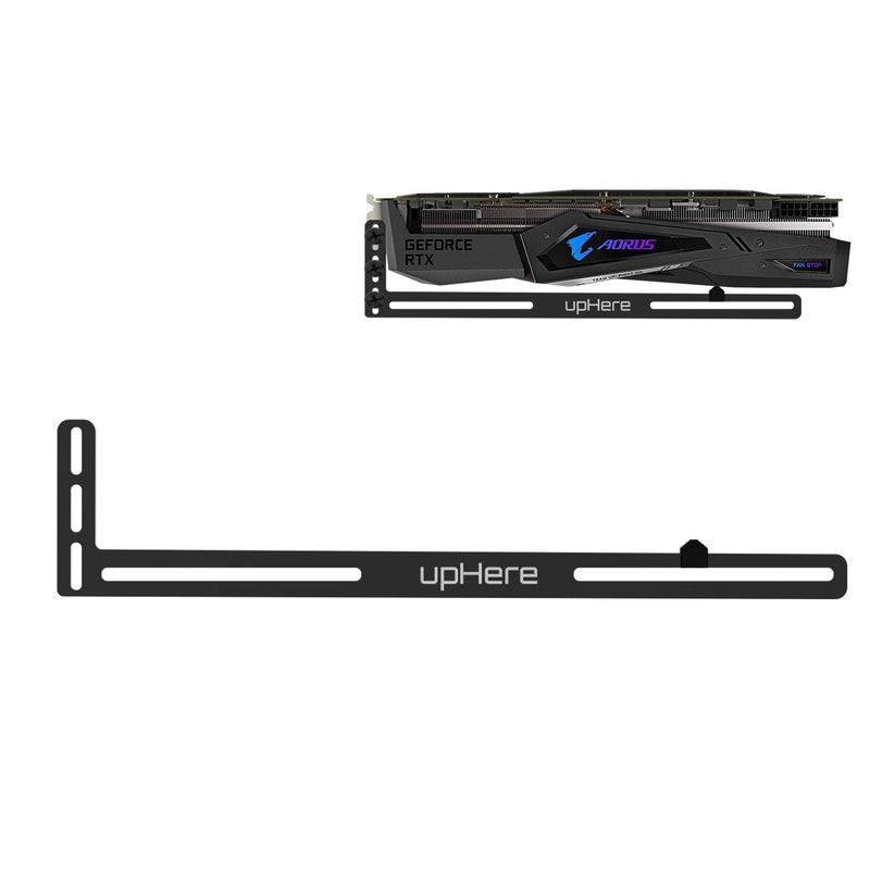 upHere Graphics Card GPU Brace Support Video Card Sag Holder/Holster Bracket, Anodized Aerospace Aluminum, Single or Dual Slot Cards (Black),GL05(not Support 3080 ti) - Image 1